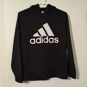 Boys black adidas hoodie size large 14 16